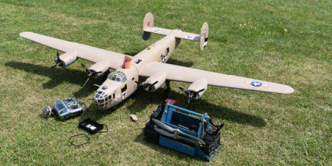 Jeff Pike’s B-24 was built from a Jack Stafford kit. Engine problems kept this good-looking model grounded for Round 1. Let’s hope it gets sorted out for Round 2!