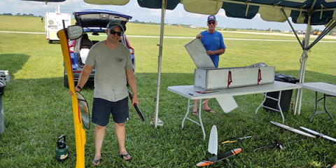 John Butler and Tim Johnson, of CA, preparing a little practice session for tomorrow’s ALES contest.