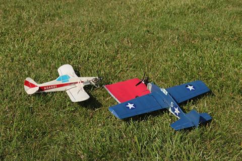 1/2A Scale models built by grandpa Dave Betz and grandson Christopher Degroff, who have competed in the event for several years now.