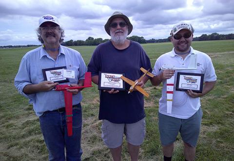 1/2A Speed winners (l to r): Glen VanSant (3rd), Bill Hughes (1st), James Van Sant (2nd).