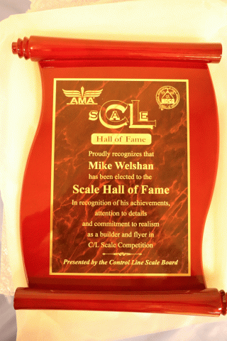 Mike Welshans’ CL HOF award.