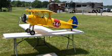 A colorful Stearman of Tim Dickey on the table for static judging.