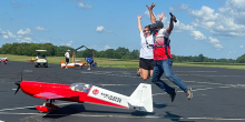 The 2024 IMAC Nats is a wrap! The author and Primo Rivera are pictured jumping with excitement.