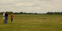 New US Team Pilot Nob Muraki having a go at the ARCCHS precision competition fun event.