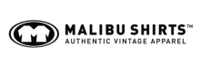 Malibu Shirts logo with bold text and stylized "M."